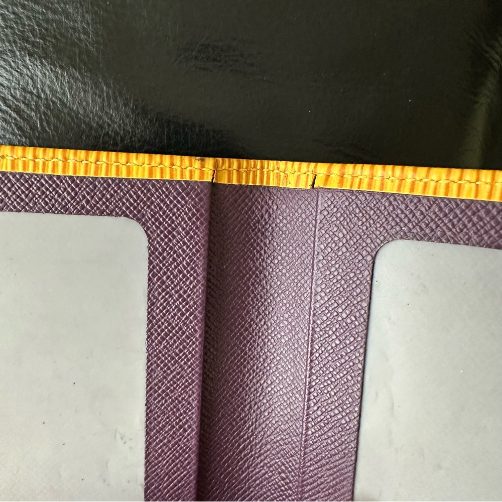Authentic Louis Vuitton Eli Card Holder in Yellow and Purple - Picture 8 of 9